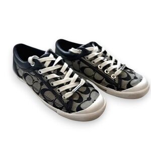 Coach Francesca Leather Sneakers | Signature Logo Trainers | Designer | 6.5